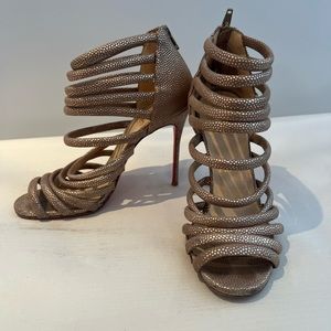 Christian Louboutin Gold Caged Heels